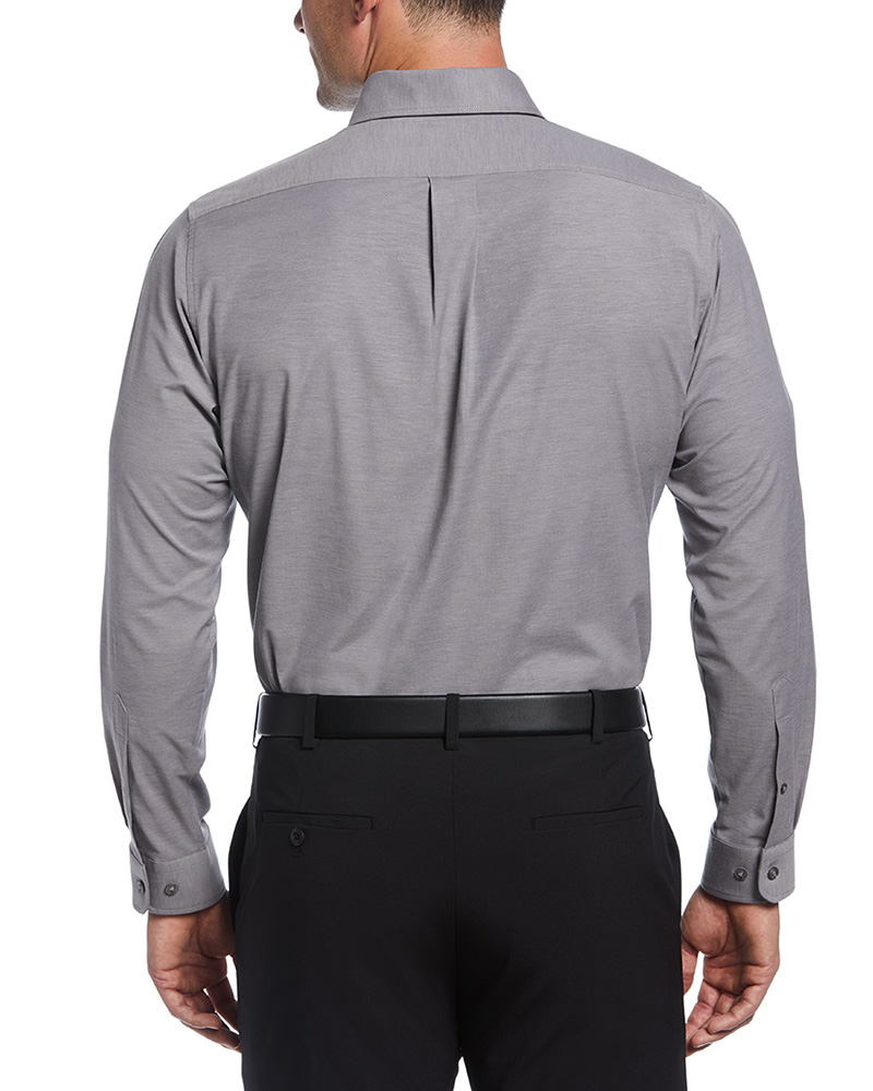 BIG & TALL HEATHERED WOVEN SHIRT