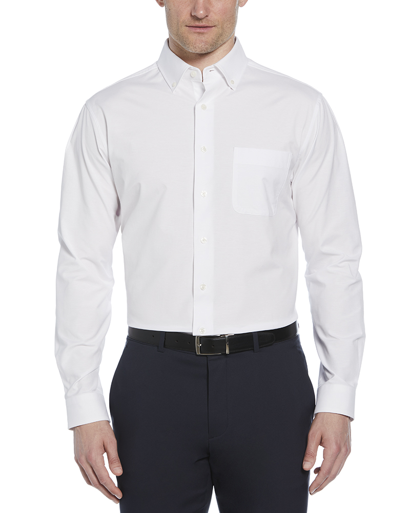 BIG & TALL HEATHERED WOVEN SHIRT